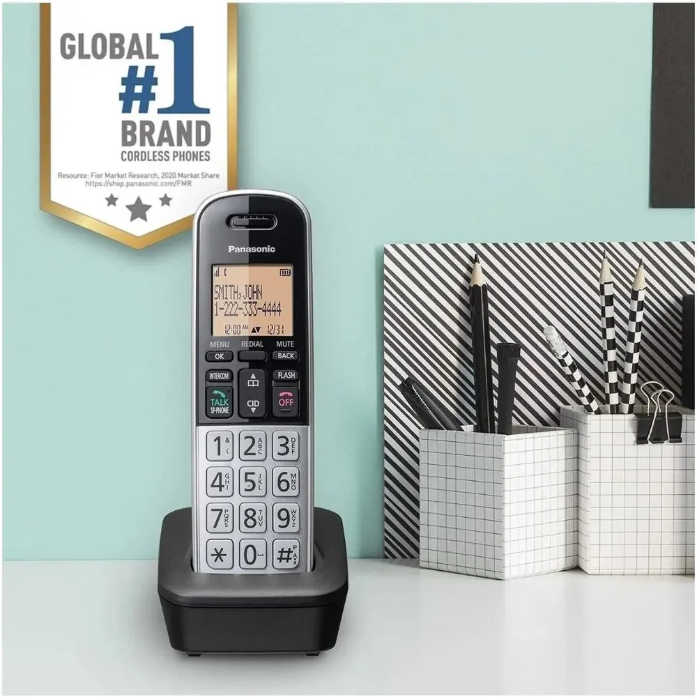 Panasonic Compact Cordless Phone with DECT 6.0, 1.6